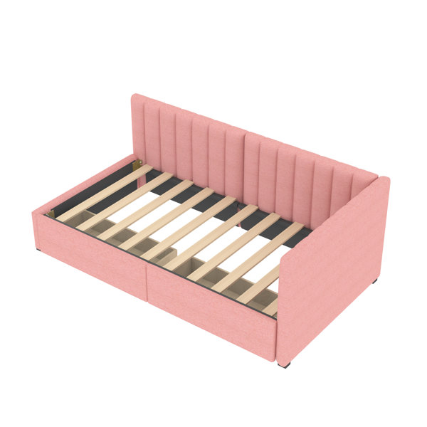 Latitude Run® Aurigae Upholstered Daybed With 2 Storage Drawers Twin